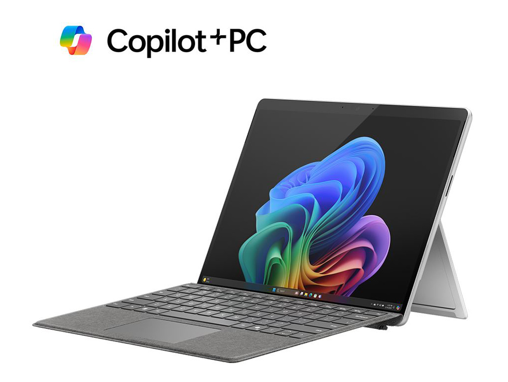 Microsoft Surface Pro 11th Edition Copilot+ PC Edition, Snapdragon X Elite CPU, 16GB, 512GB, 13 Inch Touchscreen, Windows 11, Platinum | ZIA-00001