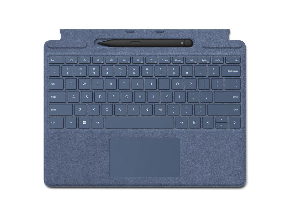Microsoft Surface Pro Signature Keyboard for Pro 8, Pro 9, Pro x, with Slim Pen 2, English Arabic, Sapphire